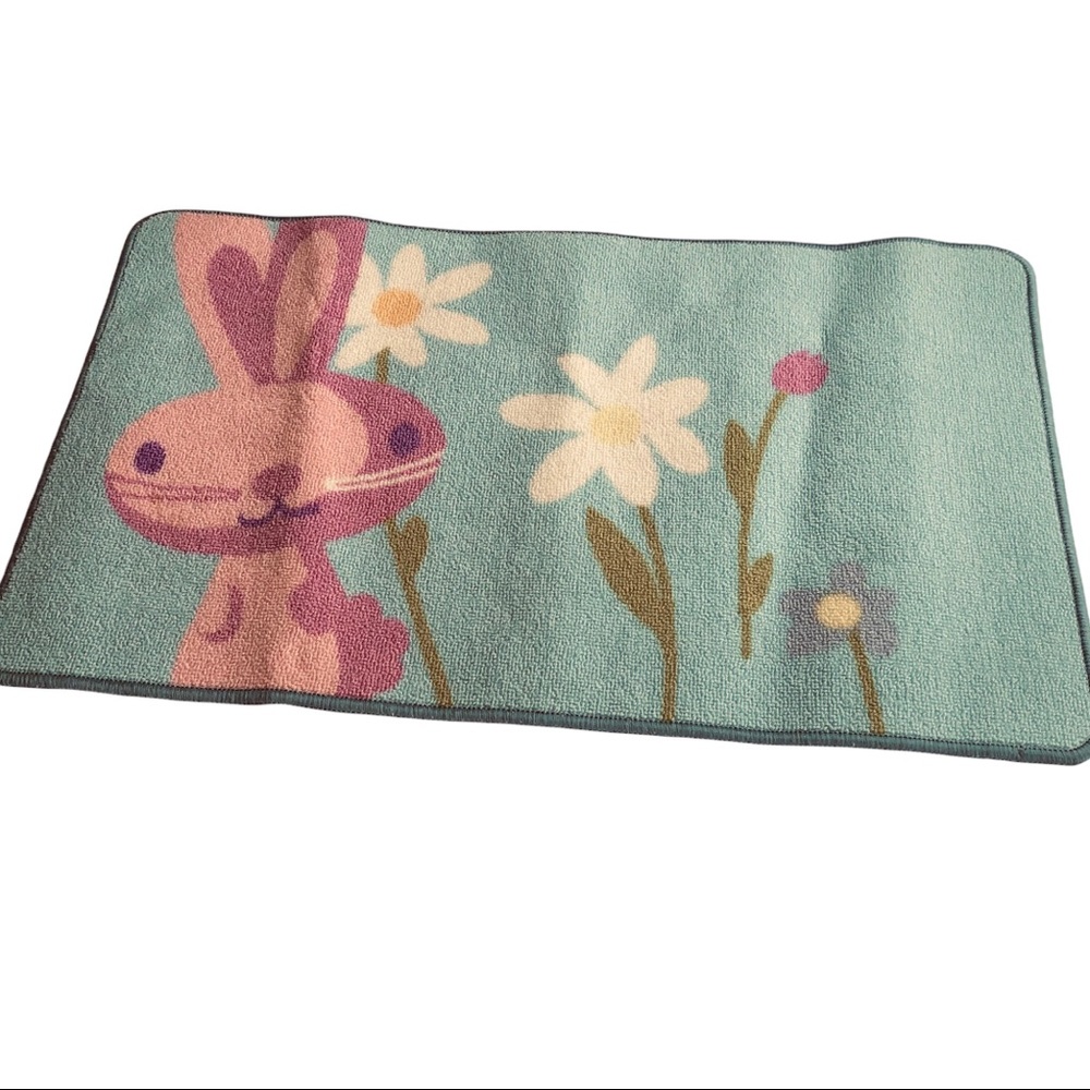 Easter bunny lightweight rug decor